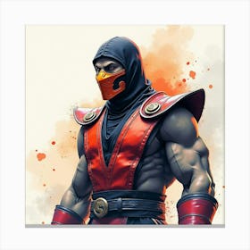 Mortal Kombat Ninja Fighter Concept Art (318) Canvas Print