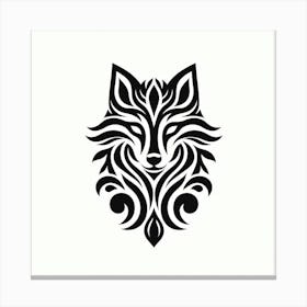 Tribal Wolf Head 1 Canvas Print