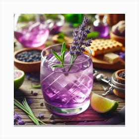 Purple Drink With Lavender Canvas Print