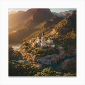 Mountain Castle Canvas Print