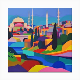 Abstract Travel Collection Istanbul Turkey 6 Canvas Print