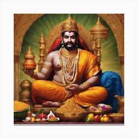 king mahabali illustration art 6 Canvas Print