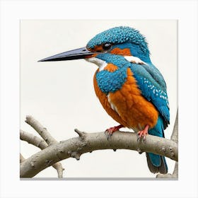 Kingfisher By John Scott Canvas Print