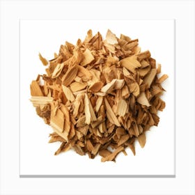Pile Of Wood Chips Canvas Print