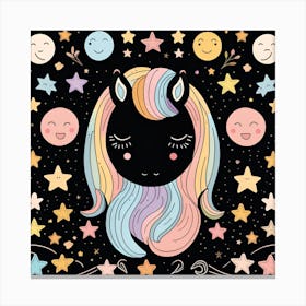 Cute Unicorn Canvas Print