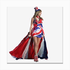 Taylor Swift - British Flag Canvas Print
