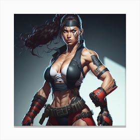 Female Fighter 7 Canvas Print
