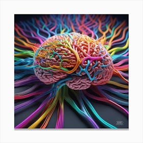 Colorful Brain 40 Canvas Print