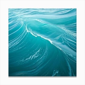 Glistening Turquoise Waves Rippling In Pattern An Embodiment Of Motion Stirred By A Gentle Wind Ove (2) Canvas Print