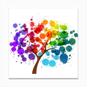 Rainbow Tree Canvas Print