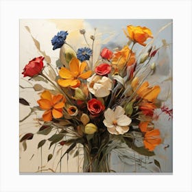 Bouquet de fleures sauvages Canvas Print