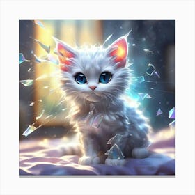 Cute Kitten With Blue Eyes 5 Canvas Print