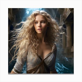 Woman of the deep. 6 Canvas Print
