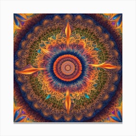 Psychedelic Mandala Canvas Print