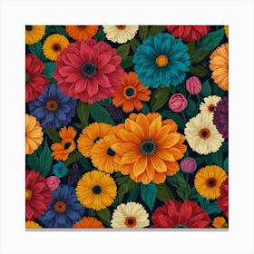 Floral Pattern 19 Canvas Print