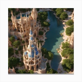 Landscape Inspired By Gaudi 1 Canvas Print