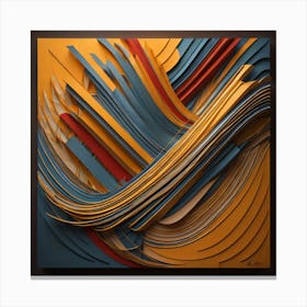 Lines abstract rain Canvas Print