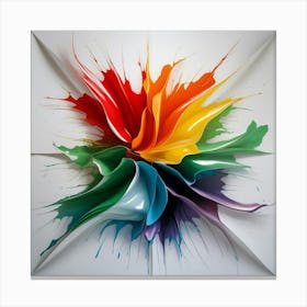 Rainbow Splatter 1 Canvas Print