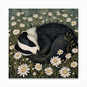 Baby Badger Fairycore Painting 3 Canvas Print