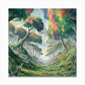 Abstrat The Forest Canvas Print