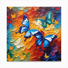 Butterflies In The Sky 17 Canvas Print