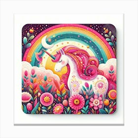 Unicorn Coaster Canvas Print