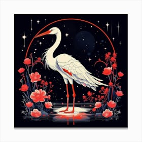 White Stork Canvas Print