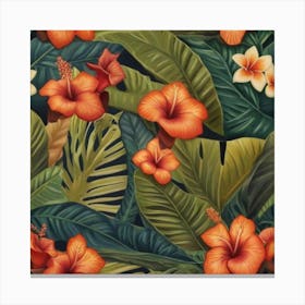 Tropical Flowers Canvas Print