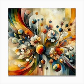 Flowers oil painting abstract painting art 9 Canvas Print