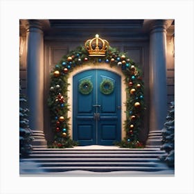 Christmas Door 86 Canvas Print