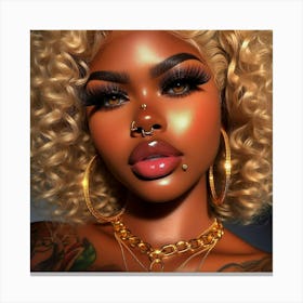 Sexy Black Woman 6 Canvas Print