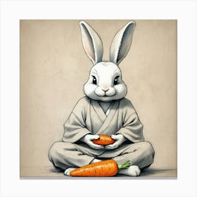 Samurai Bunny Canvas Print