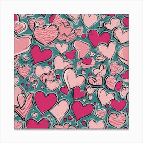 Heart Pattern 3 Canvas Print