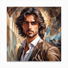 Man With Long Hair 7 Canvas Print
