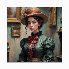 Victorian Woman Canvas Print