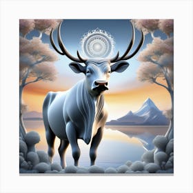 Cow spirit animal Canvas Print