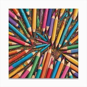 Colorful Pencils 1 Canvas Print