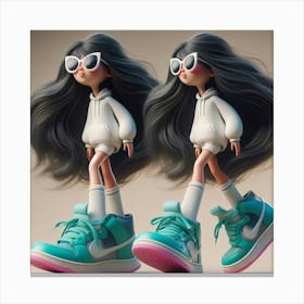 Nike Girl 3 Canvas Print