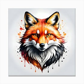 Fox Head 2 Canvas Print