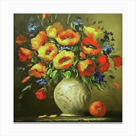 Flowers In A Vase Canvas Print