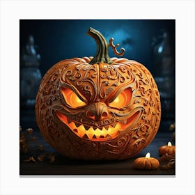 Halloween Pumpkin Carving 1 Canvas Print