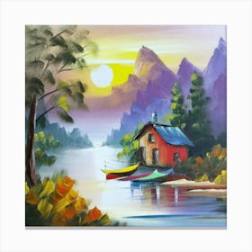 Multicolored landscape. 14 Canvas Print