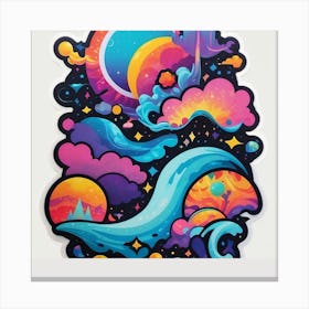 Psychedelic Space,wall art Canvas Print
