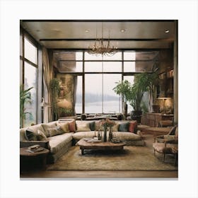 Rustic Living Room Canvas Print