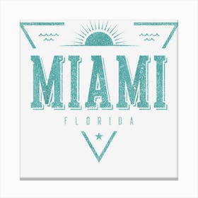 Miami Florida Vacation Souvenir Miami Canvas Print