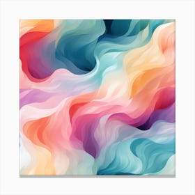 Watercolour Waves Canvas Print