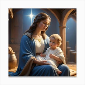 Jesus And Baby Canvas Print