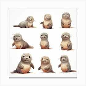 Cute Seals Lienzo