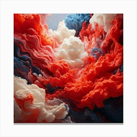 Firefly Surreal Red And White Clouds In Abstract Motion 94744 (2) Canvas Print