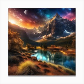 Mountain Landscape Wallpaper 2 Canvas Print